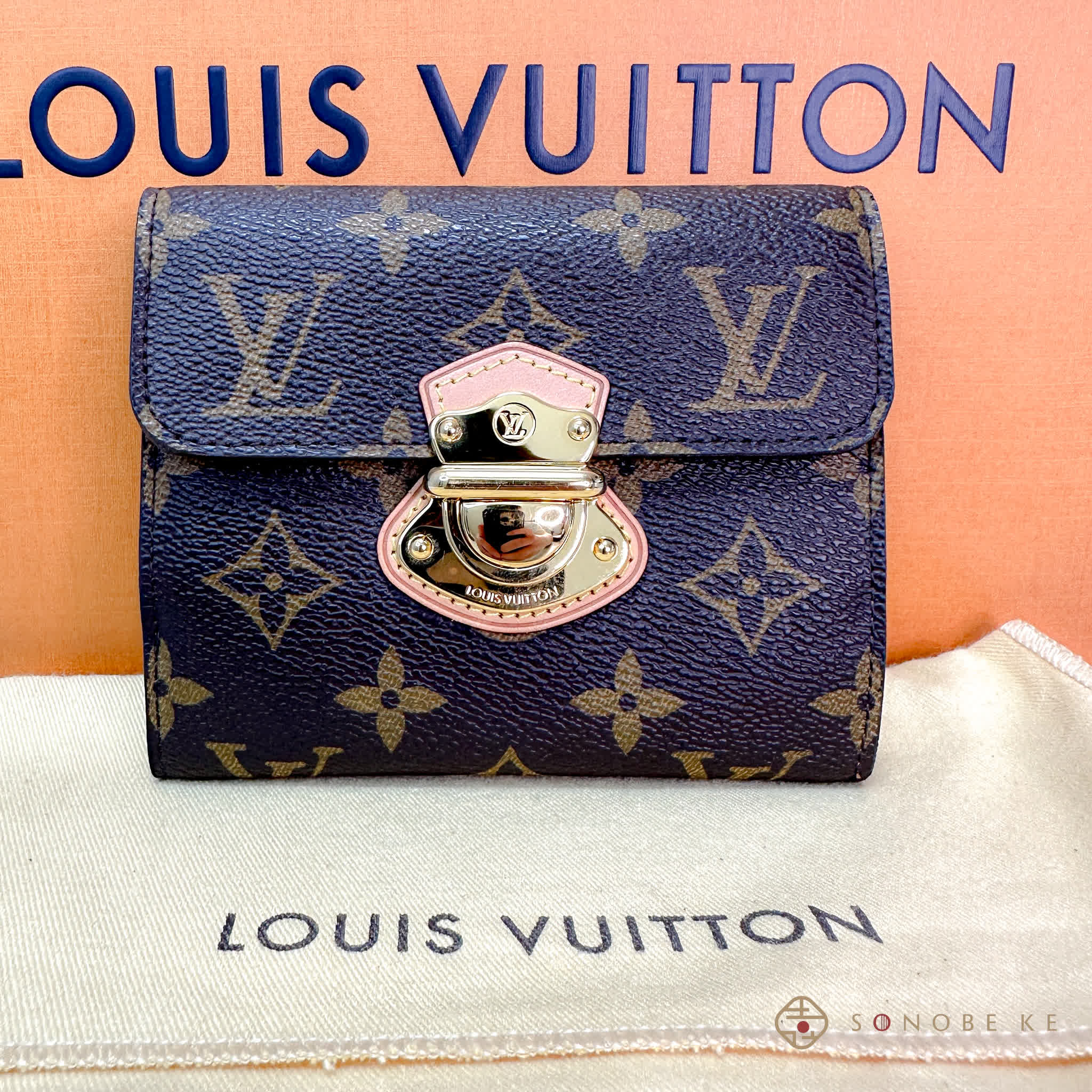 Louis Vuitton Wallet Portefeuille Double V Compact Noir Black X