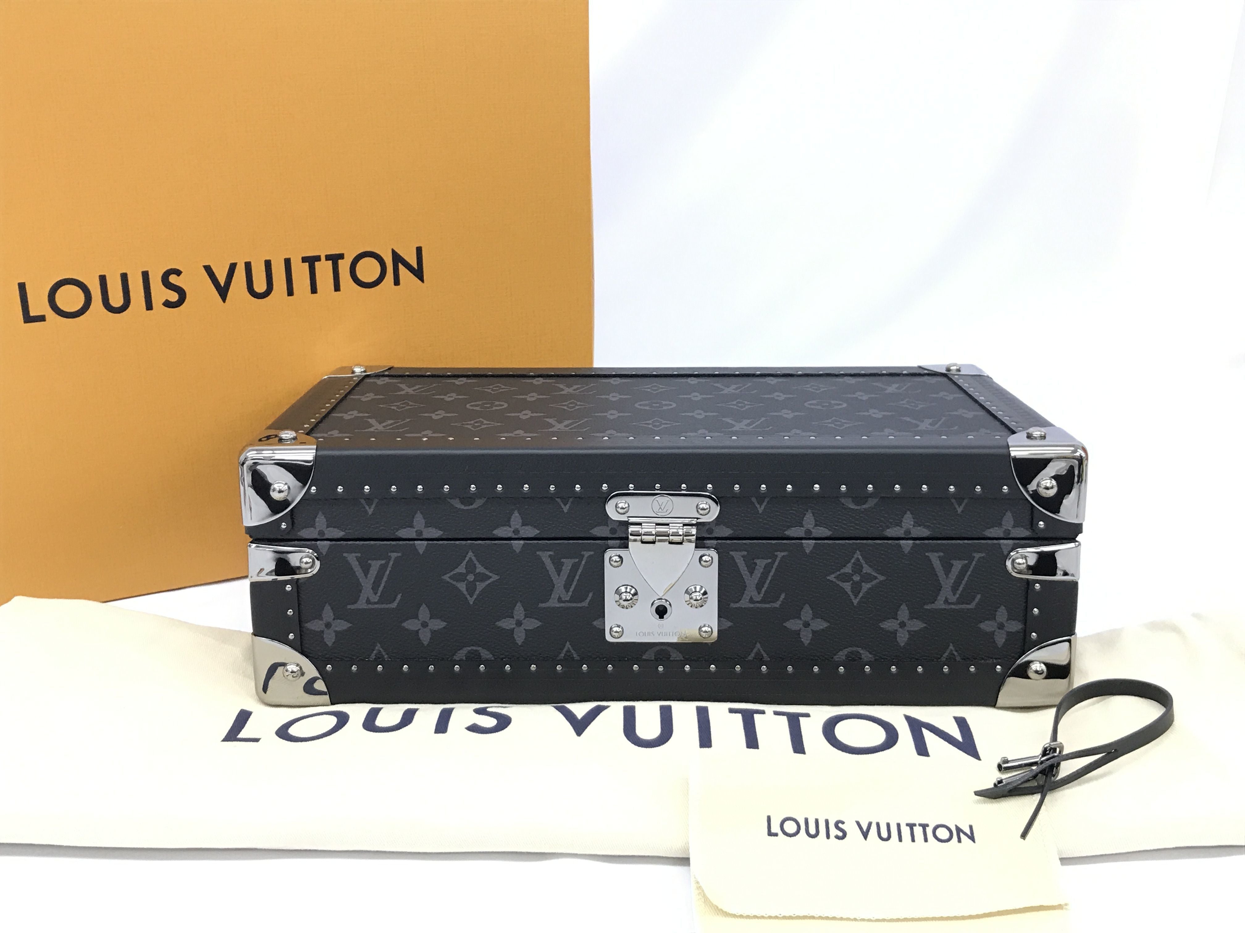 LOUIS VUITTON watch case bag coffret 8 Montre trunk monogram