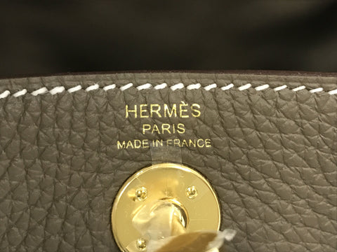 HERMES HERMES Mini Lindy Taurillon Clemence Etoupe GP metal fittings B engraving shoulder bag shoulder bag