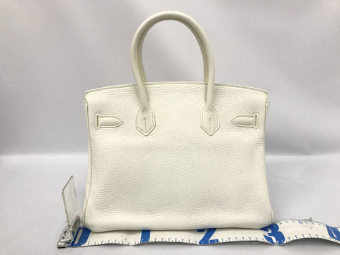 HERMES Birkin Birkin 30 Togo White SS O handbag