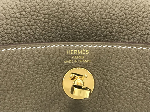 HERMES HERMES mini Lindy silver metal fittings Z carved seal shoulder bag shoulder bag