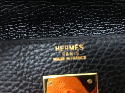 HERMES Kelly Kelly 32 gold metal fittings □E carved seal handbag