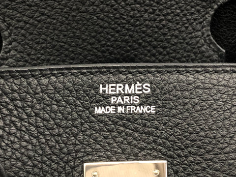 HERMES Birkin Birkin 35 Inseam Togo Black PHW 2E-□N Tote Bag