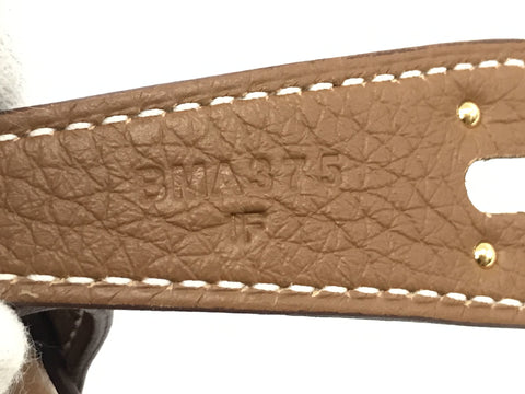 HERMES Lindy 26 Taurillon Gold GP Hardware B Engraved Handbag