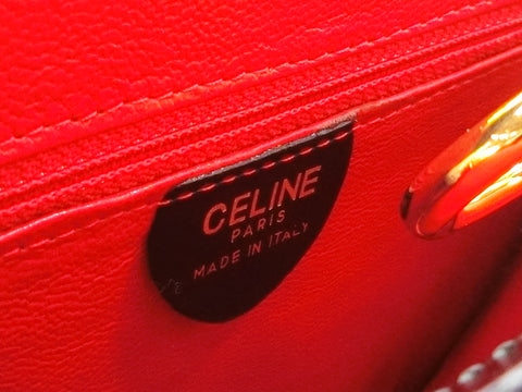 CELINE Gancini hardware leather handbag