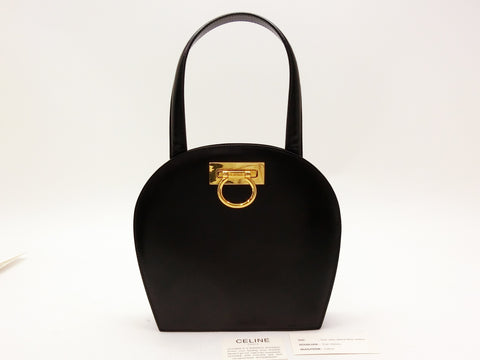 CELINE Gancini hardware leather handbag