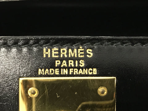 HERMES Kelly Kelly 28 black handbag