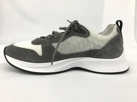 Dior Oblique Leather/Mesh Sneakers Men Gray/White Size 43 Unused Sneakers