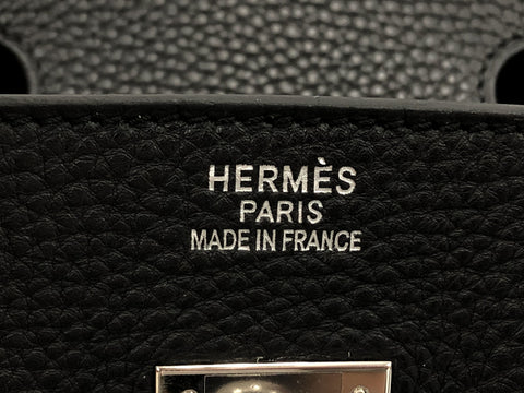 HERMES Hermes Birkin 35 Togo Black SS G handbag