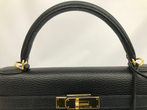 HERMES Kelly Kelly 32 gold metal fittings □E carved seal handbag