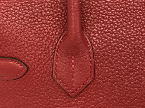 HERMES Birkin Birkin 30 Taurillon Vermilion handbag