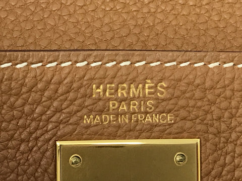 HERMES Kelly Kelly 32 Togo Gold □G Stamped G Metal Fittings Inseam (Storage Bag/Shorst/Cadena/Key x 2/Crochet/Rain Cover) Handbag