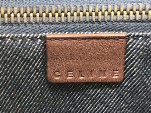 CELINE Celine Paris Macadam Denim Accessory Pouch Mini Bag Shoulder Bag