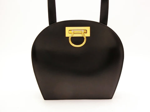 CELINE Gancini hardware leather handbag