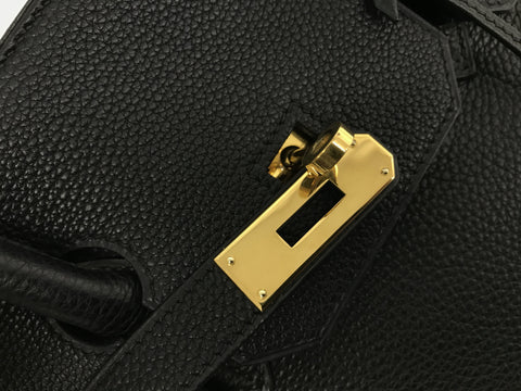 HERMES Birkin Birkin 35 Taurillon Black GP metal fittings □E Handbag