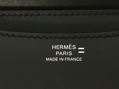 HERMES Constance 3 Mini Vaumusch x Lizard Black x Ombre Z Engraved Shoulder Bag