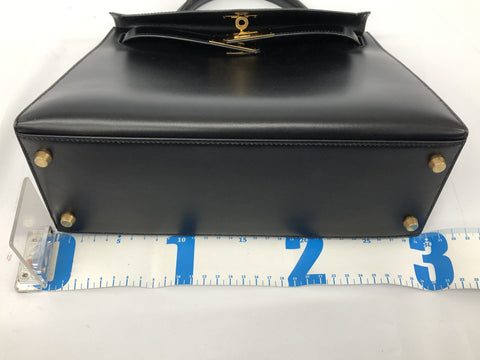 HERMES Kelly Kelly 28 shoulder box calf 〇Y engraved black handbag