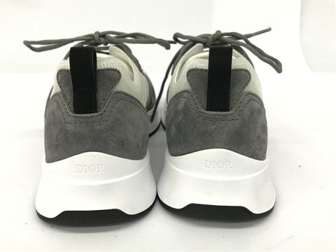 Dior Oblique Leather/Mesh Sneakers Men Gray/White Size 43 Unused Sneakers