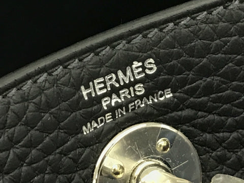 HERMES Mini Lindy Cabin Silver Hardware Taurillon U Engraved Shoulder Bag