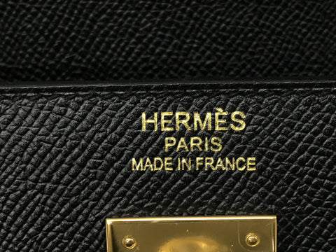 HERMES Kelly Kelly 35 Vo Epsom Black GP A Handbag