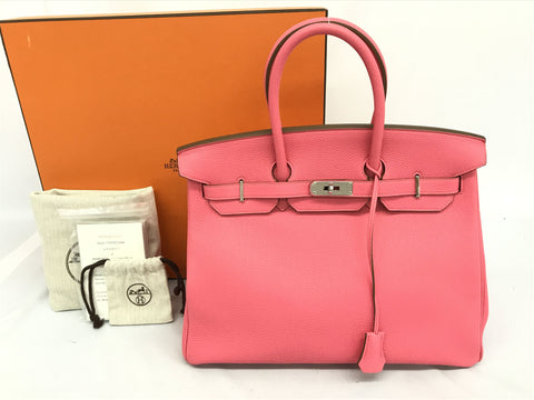 HERMES Birkin Birkin 35 pink handbag
