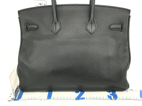 HERMES Birkin Birkin 35 Taurillon Clemence □P black handbag