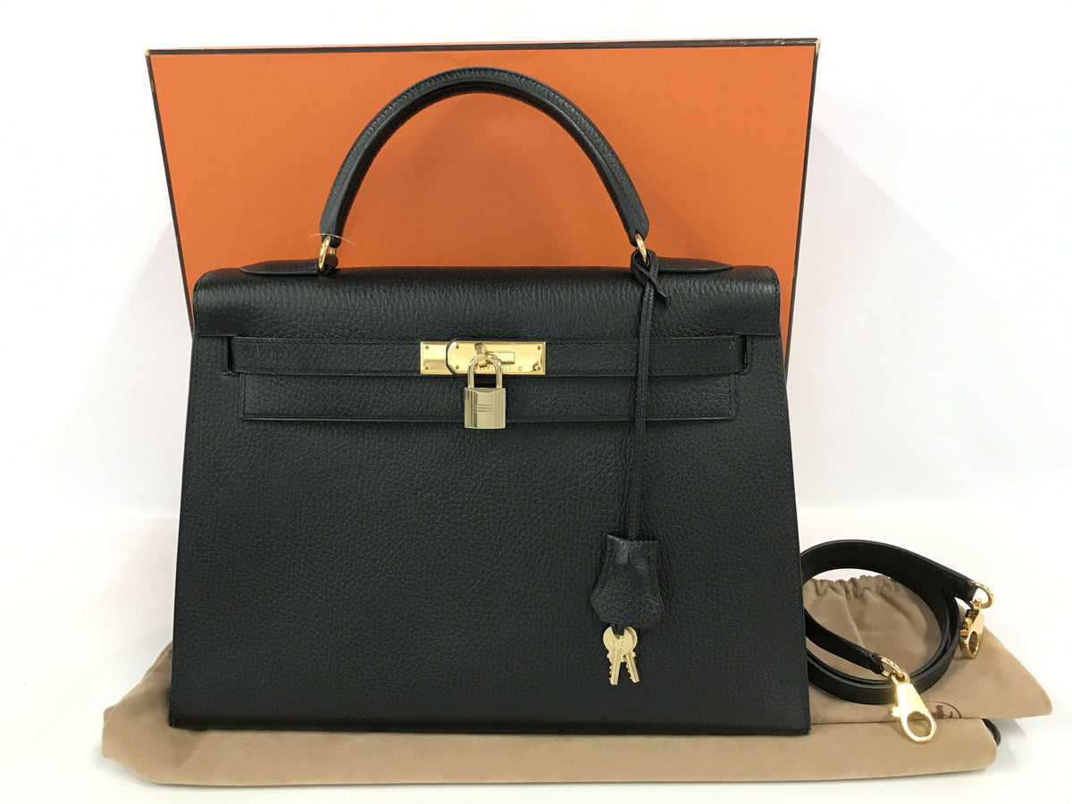 HERMES Kelly Kelly 32 Ardennes □A GD metal fitting ST attaching handbag