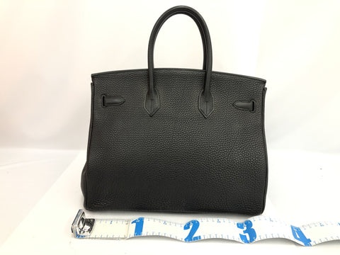 HERMES Hermes Birkin 35 Togo Black SS G handbag