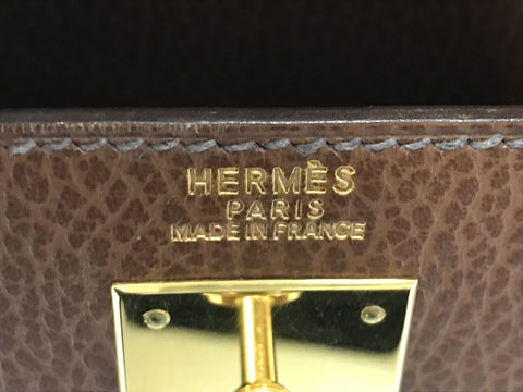 HERMES Kelly Kelly 32 Ardennes Brown GP B Handbag