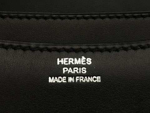 HERMES Constance III Mini Black A Engraved SV Hardware Black Shoulder Bag