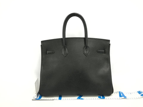 HERMES Birkin Birkin 35 Taurillon?F GD metal fittings black handbag