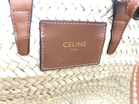 CELINE Other Basket Bag Raffia Handbag