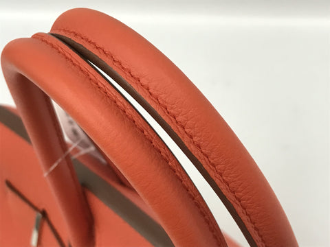 HERMES Birkin Birkin 30 T orange handbag