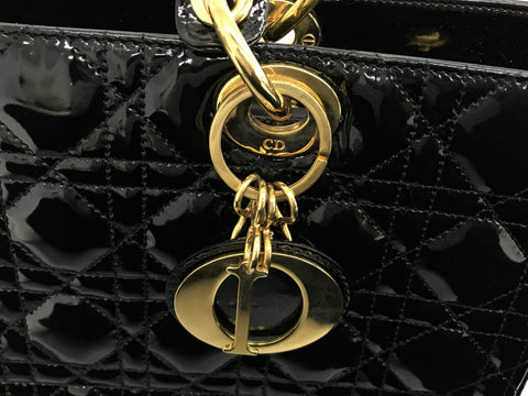 Dior Cannage No Strap/Small Rubbed Bottom Tack Handbag