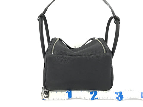 HERMES Lindy 26 Taurillon Clemence Cabin × Silver metal fittings U stamp New unused item With metal fittings protective seal Protective cloth (complete) Rain cover Booklet Bag Box Handbag