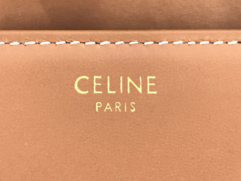 CELINE Triomphe folding wallet brown × gold wallet