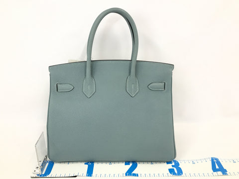 HERMES Birkin Birkin 30 □M Togo Ciel SV hardware handbag