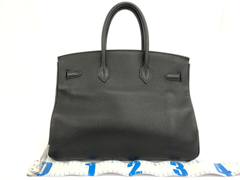 HERMES Birkin Birkin 35 Taurillon Clemence Black SS K business bag