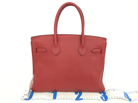 HERMES Birkin Birkin 30 Taurillon Vermilion handbag