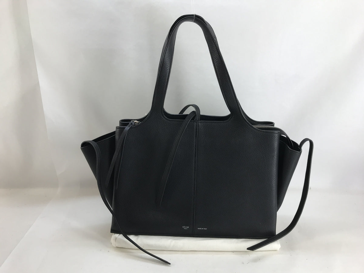 CELINE Other Trifold Medium Black Tote Bag