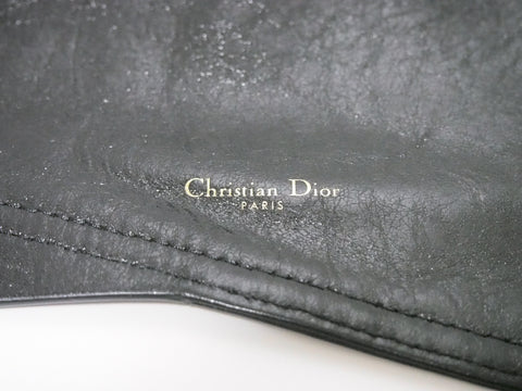 )Dior Leather Saddle Waist Pouch Handbag