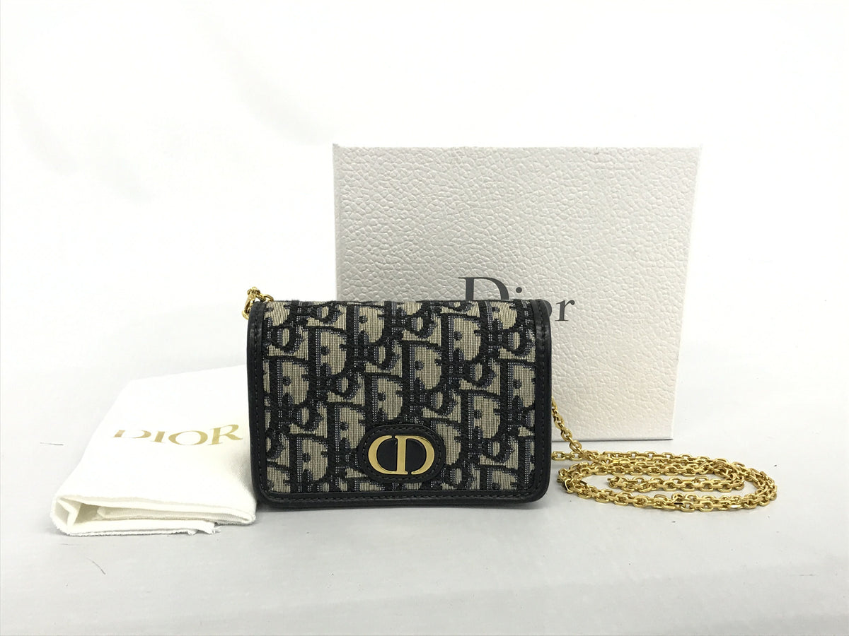 Dior Trotter Oblique Trotter Chain Shoulder Bag with Box