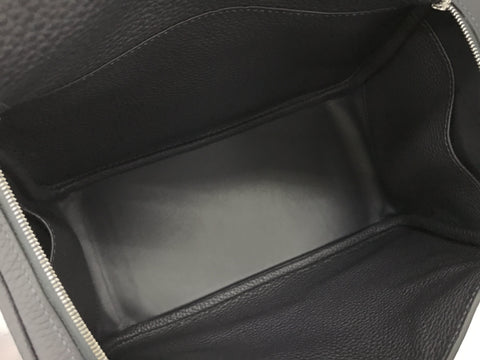 HERMES Lindy 26 Taurillon Clemence Cabin × Silver metal fittings U stamp New unused item With metal fittings protective seal Protective cloth (complete) Rain cover Booklet Bag Box Handbag