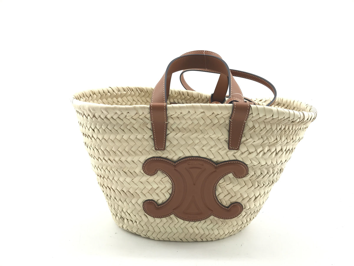 CELINE Other Basket Bag Raffia Handbag