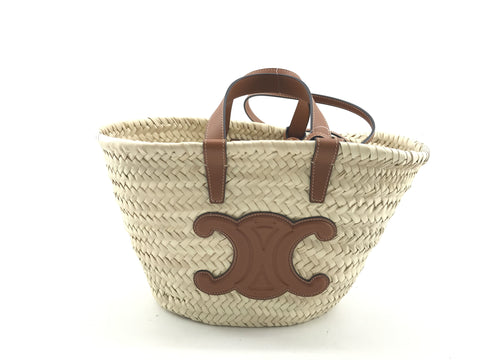 CELINE Other Basket Bag Raffia Handbag