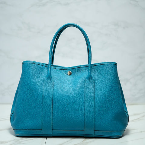 Hermes Gardenparty PM Negonda turquoise Blue ◻︎R(2014year) 【A】