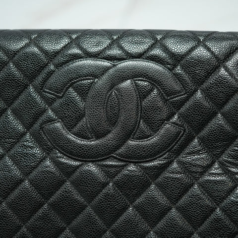 Chanel caviar skin Chein Shoulder bag tote no.7【A】