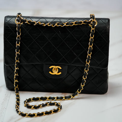 CHANEL CC Matelasse 25 Chain Shoulder Bag Leather Lambskin Double Flap Number 0 series【A】