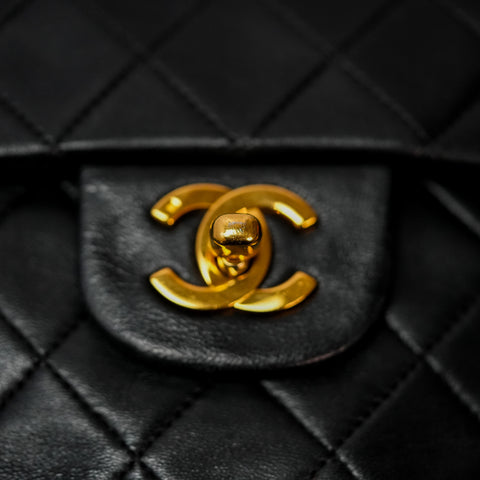 CHANEL CC Matelasse 25 Chain Shoulder Bag Leather Lambskin Double Flap Number 0 series【A】