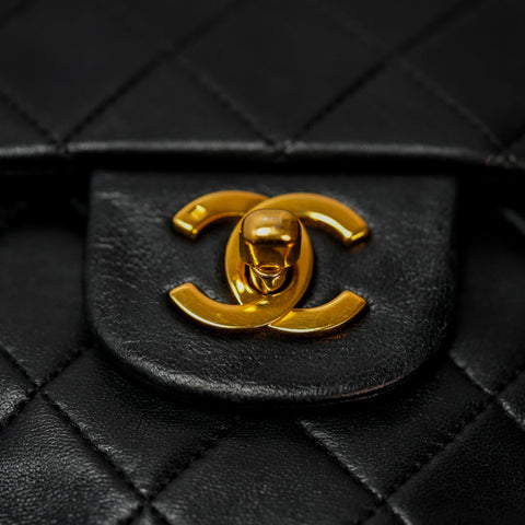 CHANEL CC Matelasse 25 Chain Shoulder Bag Leather Lambskin Double Flap Number 0 series【A】